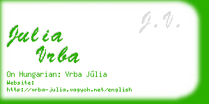 julia vrba business card