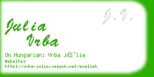 julia vrba business card